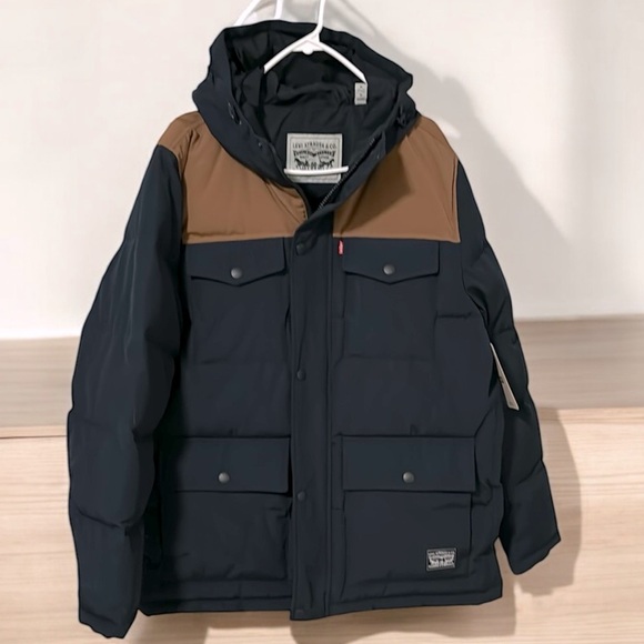 NWT Levi’s men’s arctic heavyweight navy parka sz M - Picture 2 of 7